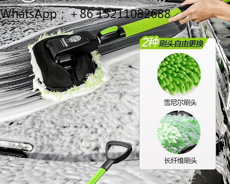 LLY car wash brush, three retractable mop brush, car artifact, removable chenille brush cleaning tool