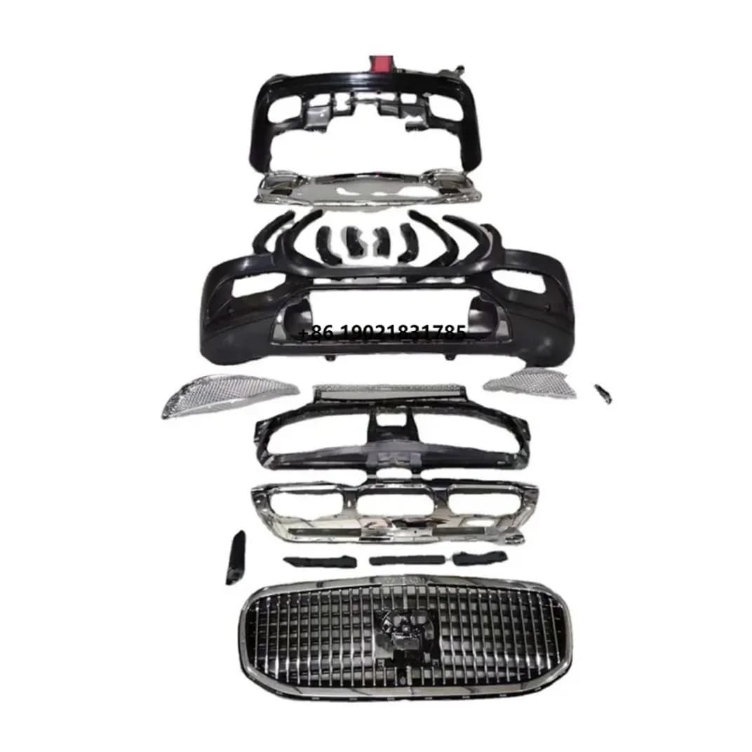 Car bumper for  GLS X167 2020-2022 tofront rear bumper with grille ,rear diffuser with exhaust pipe