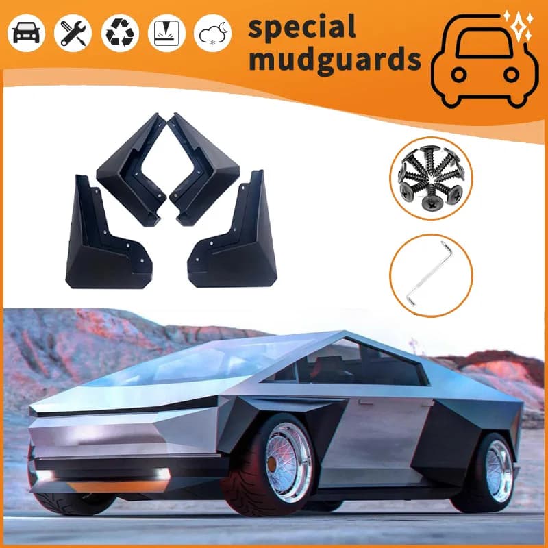 Suitable for Tesla Cybertruck fender car tire anti-splash mudguard