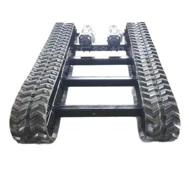 Agricultural machinery track, multifunctional electric small rubber track chassis assembly