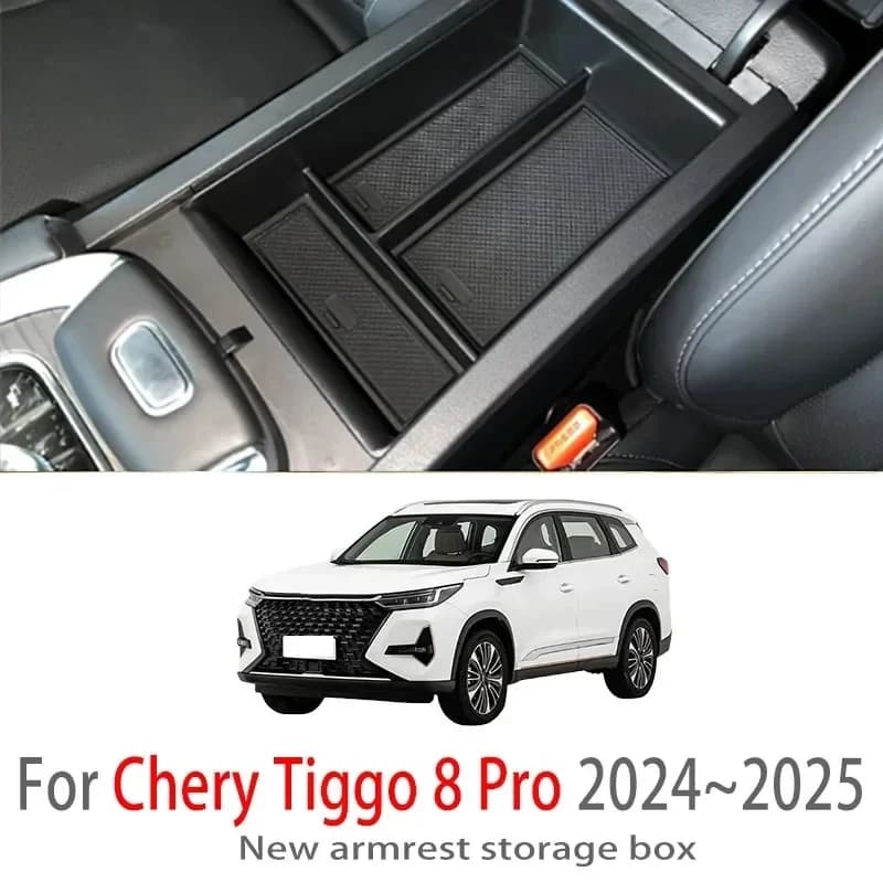Car Accessories For Chery Tiggo 8 Pro 2024~2025 Car Center Console Armrest Storage Box Multifunctistorage Auto Interior Parts
