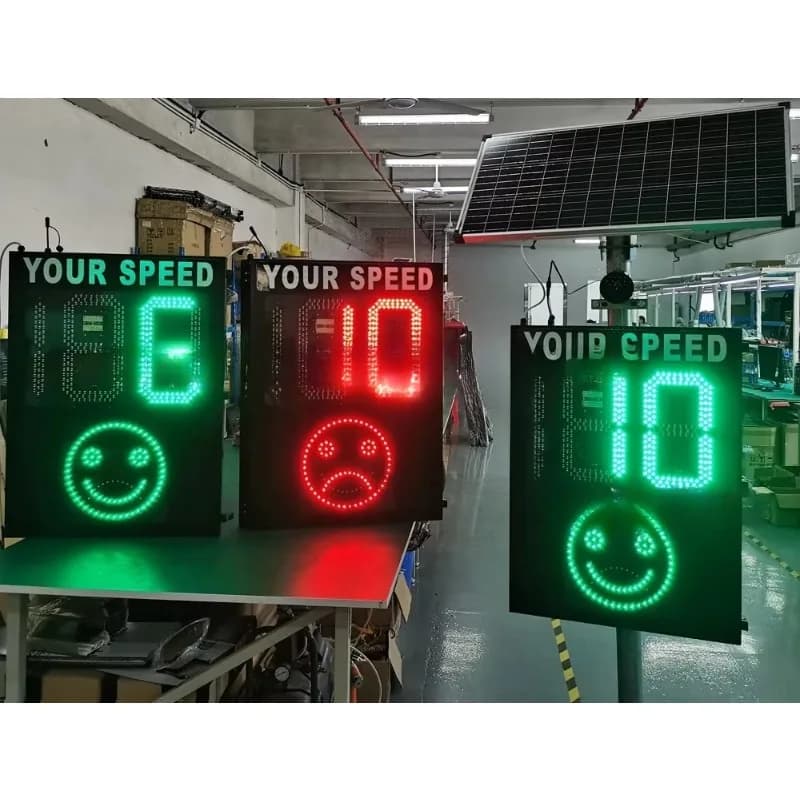 Factory Direct Solar Powered Traffic Speed Limit Sign Outdoor LED Digital Display Screen for Road Safety Fashion Jewelry Solar T