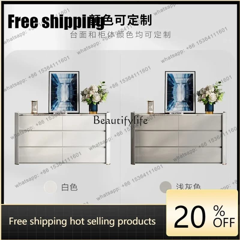 jj5 Light luxury chest, marble drawer, vertical cabinet, entrance cabinet, premium paint bedroom