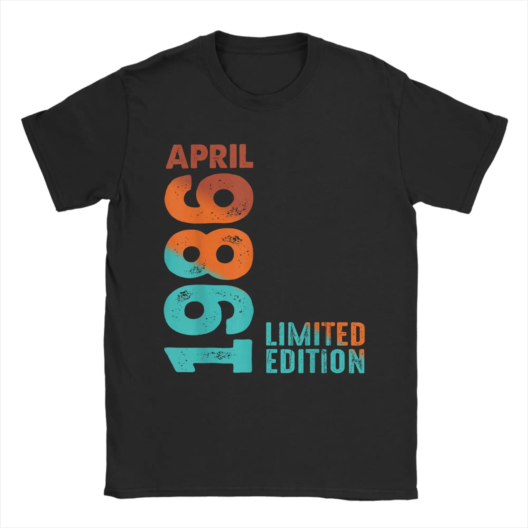 Limited Edition 1986 April 1986 T Shirt for Men 100% Cotton Funny T-Shirt O Neck  Tees Short Sleeve Tops Plus Size