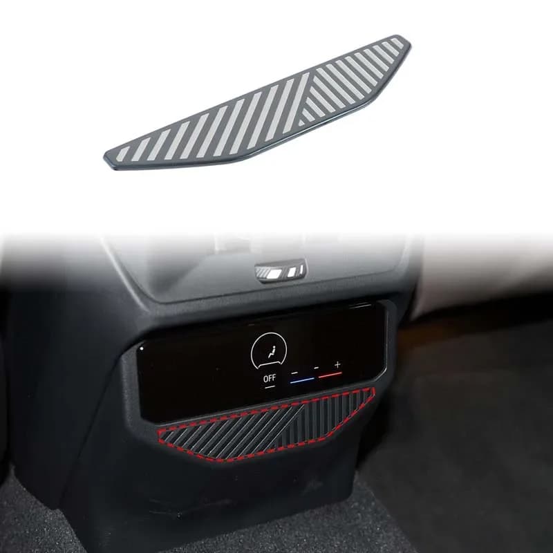 For BMW X3 G45 2025+ stainless steel black car rear exhaust air outlet mesh mask decorative sticker car interior accessories