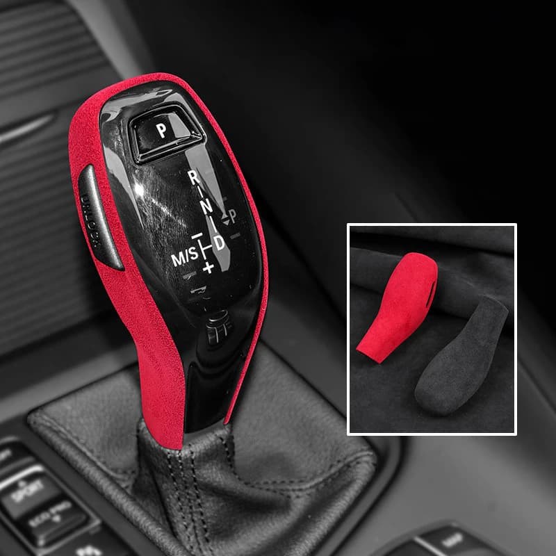 New Car Interior Accessories Auto Car Gear Shift Knob Cover Suede Protector Parts Trim LHD For BMW X1 X2 1 Series 2 Series