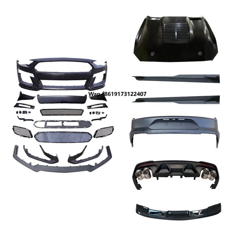 Body Kit for  2018-2020y Upgrade to GT500 Facelift Car Bumpers Hood Side Skirts Rear Wing Car Accessories