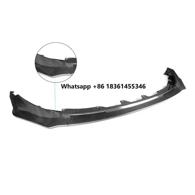 3 4 Series G80 G82 G83 2020 Dry Carbon Fiber Front Bumper Lip Front Chin Spoiler Cover V Style