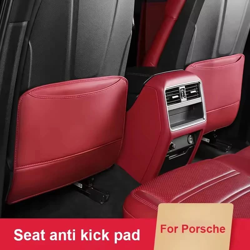 For Porsche Macan 95B Panamera 971 Cayenne 92A 9YA 2014-2024, Car Rear Seat Back Anti Kick Panel Protective Pad Anti Dirt Parts