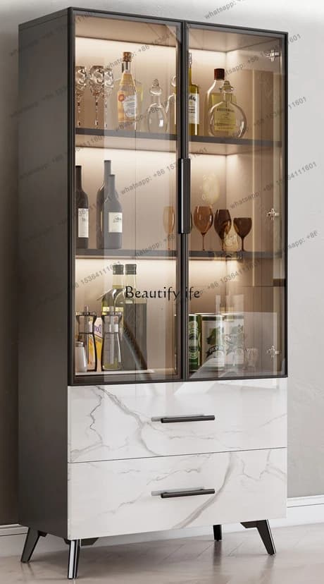 13Living Room TV Wall Tempered High Glass Cabinet Kitchen Clothes Closet