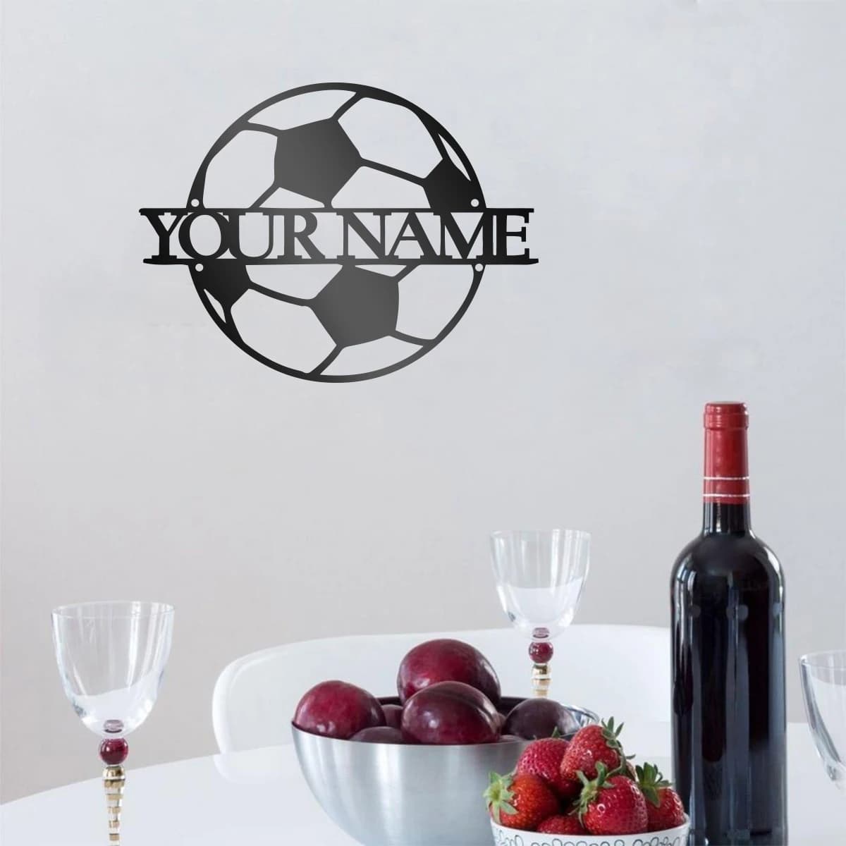 1pc Football Personalized name  Iron Plaque Metal Wall Signs Metal Plate Signs For Living Room Decor