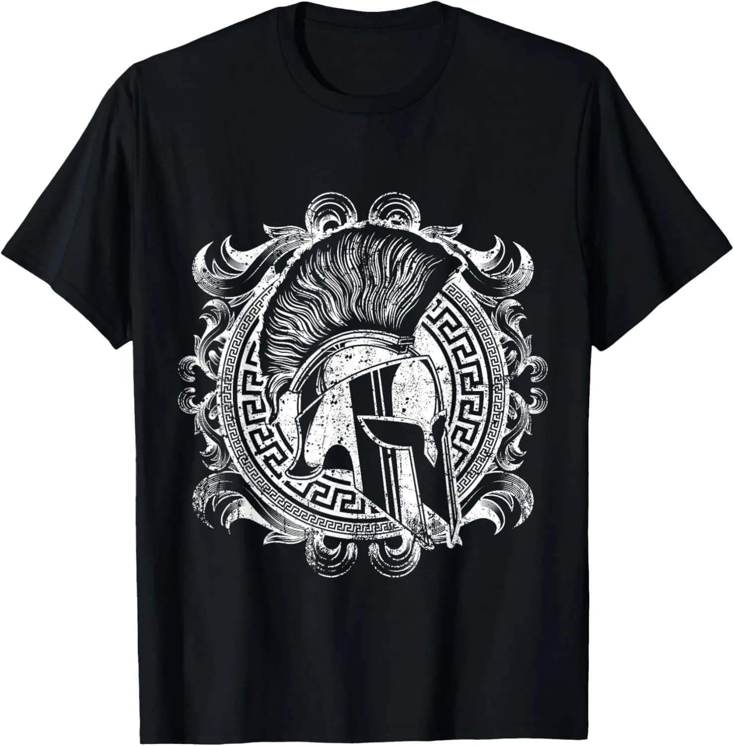 Gladiator Spartan Helmet Greek Warrior Sparta Symbol Gym T-Shirt 100% Cotton O-Neck Short Sleeve Summer Casual Mens T-shirt