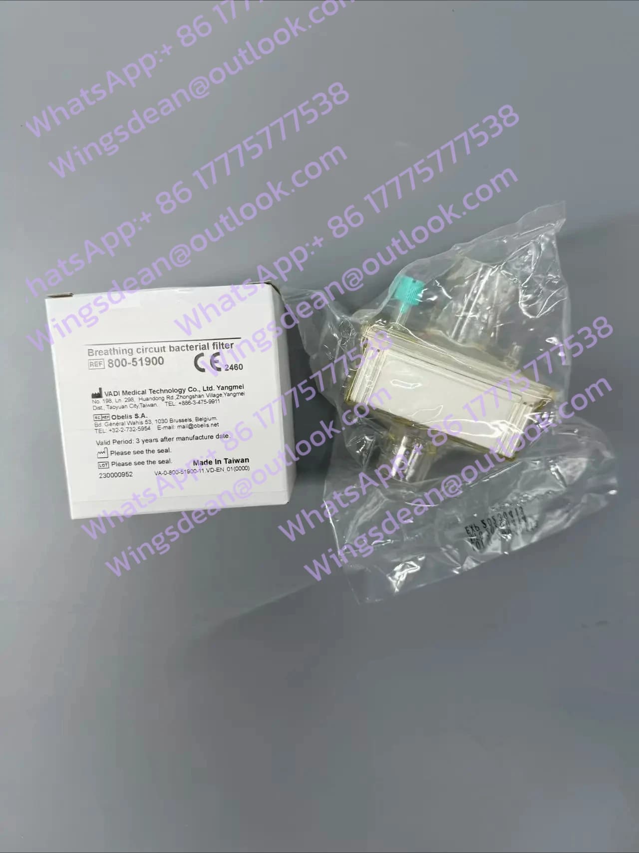 Disposable Universal Square Bacterial Filter 800-51900