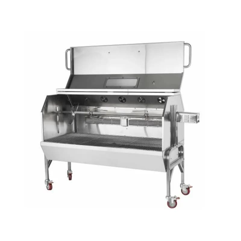 Portable Outdoor Commercial BBQ Grill Combo 60kg Steel Smoker Propane for Charcoal Smokeless Barbecue for Garden Outdoor Use