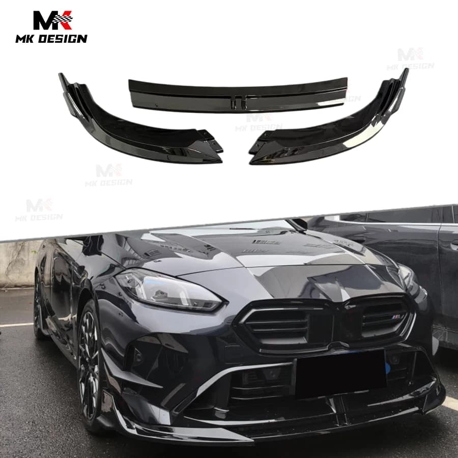 Gloss Black VTEN Style Front Bumper Lip Chin Spoiler for BMW 2 Series F74 M235 4 Doors 2025-2026 Front Lip Splitter Car Styling
