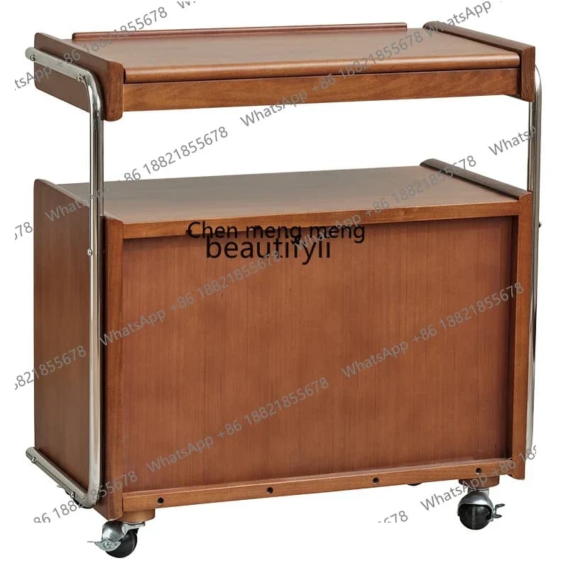 xzSolid wood side cabinet, Japanese-style household low cabinet, retro bookcase with glass door storage, medieval magazine cabin