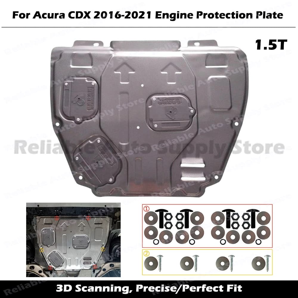 Car Engine Underbody Mud Guard Skid Plate For Acura CDX 2016-2021 1.5T Chinese Exclusive Luxury SUV Lower Engine Protector