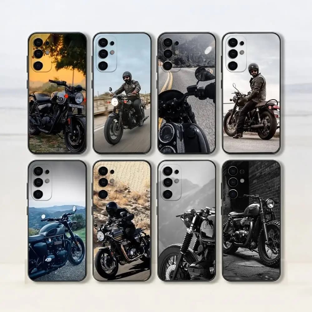 Bonneville T120   Phone Case Black Silicone Soft For Samsung S25,S24,S21,S22,S23,S30,Ultra,S20,Plus,Fe,Lite