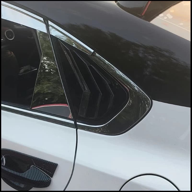 Car Styling For KIA Cerato Sedan 2019-2022 Rear Window Blind Shades Louver Vent Molding Decorative Cover Trim Auto Accessories