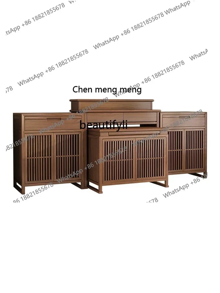 X  Chinese simple Buddhist hall household black walnut offering table Zhongtang Buddhist cabinet offering table