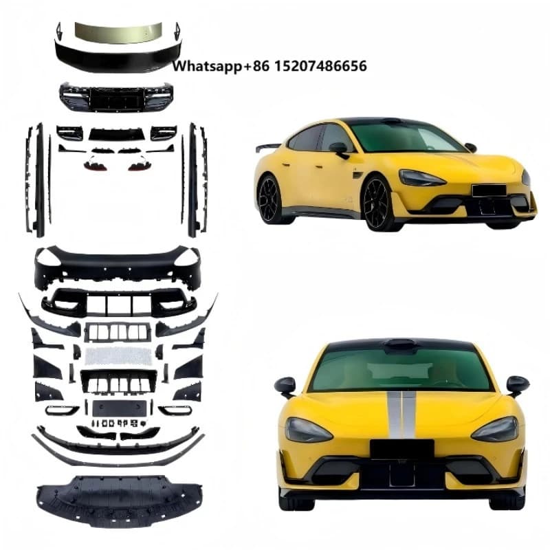 New Compatible with for  Upgrade  Body Kit Front and Rear Bumper Kits Bolt-On Plastic