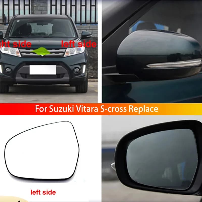 For Suzuki Vitara S-cross Replace Outer Rearview Side Mirrors Lens Door Wing Rear View Mirror Glass with Heating
