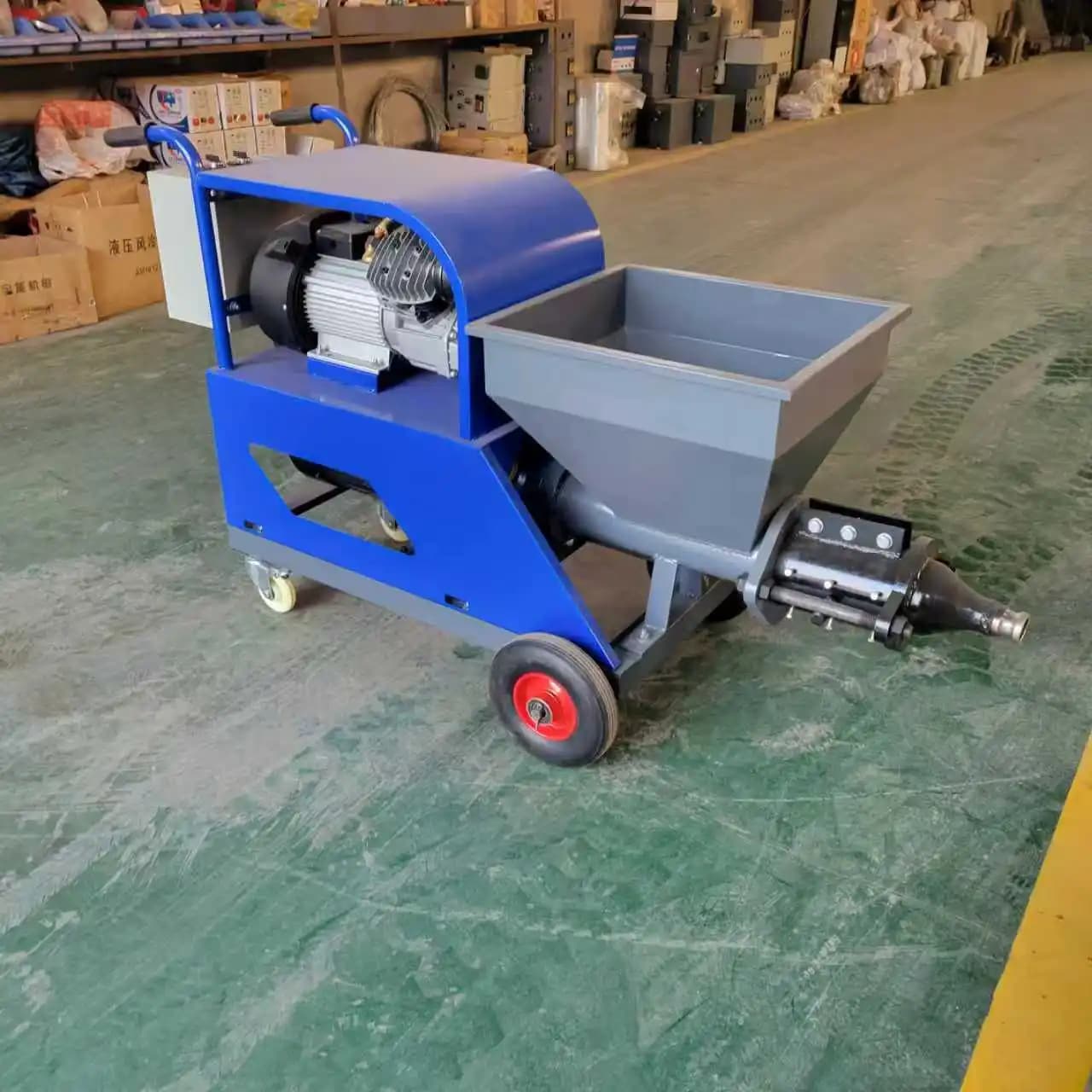 Small Mortar Spraying Machine Plunger Hydraulic Mortar Sprayer Putty Real Stone Paint Wall Spraying Machine Plastering Machine
