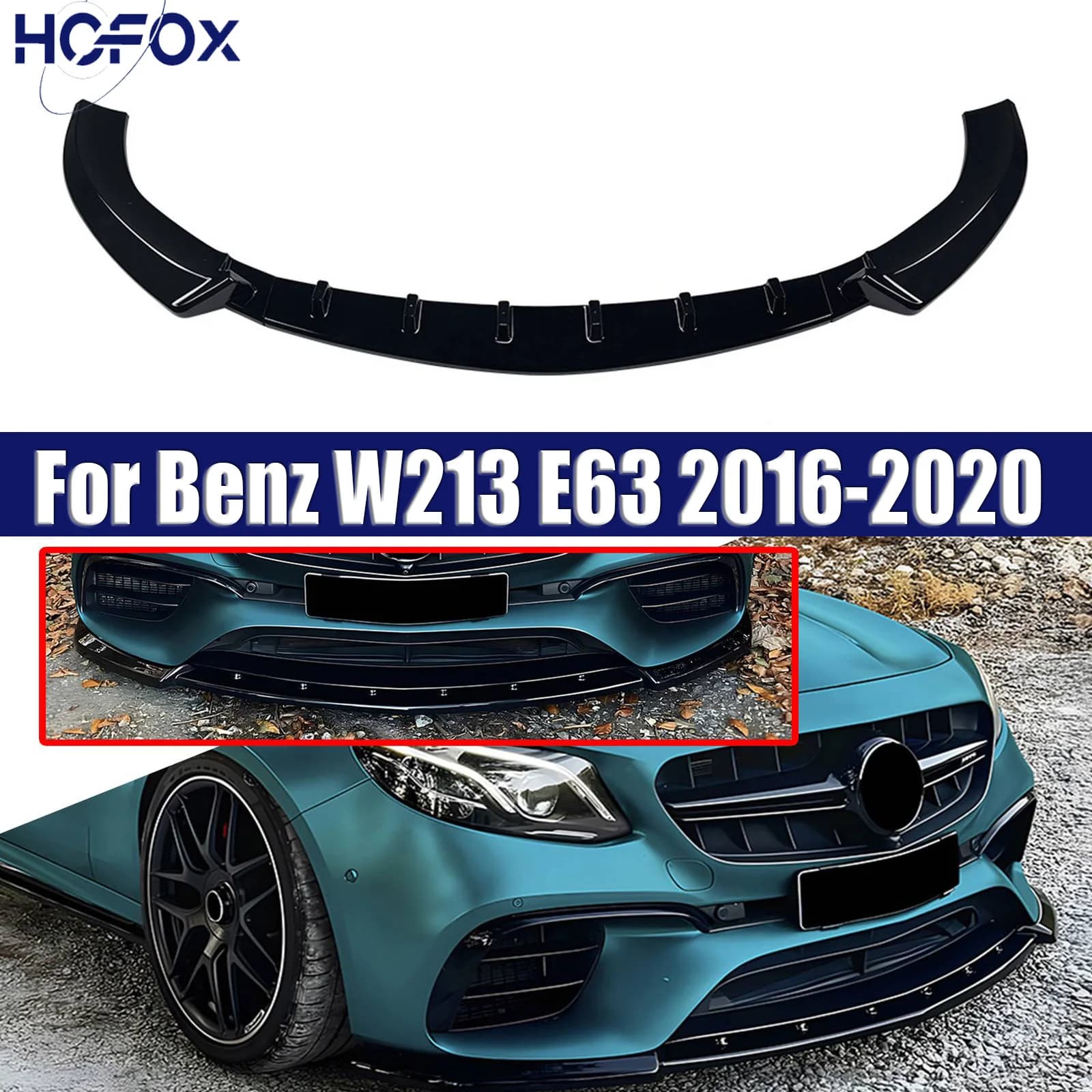 Front Bumper Lip Splitter Diffuser Body Kit Spoiler Bumper Guard Accessories For Mercedes Benz W213 E63 2016-2020