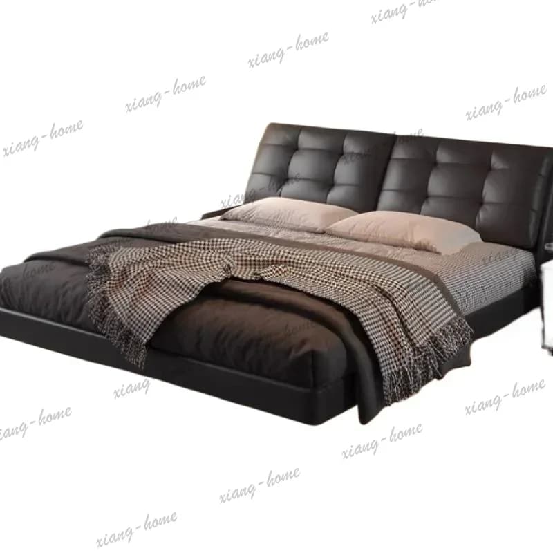 Nordic Bedrooms Luxury Bed Decoration Lamp Frame Modern Style Double Luxury Bed King Size Floating Muebles Para Hogar Furniture