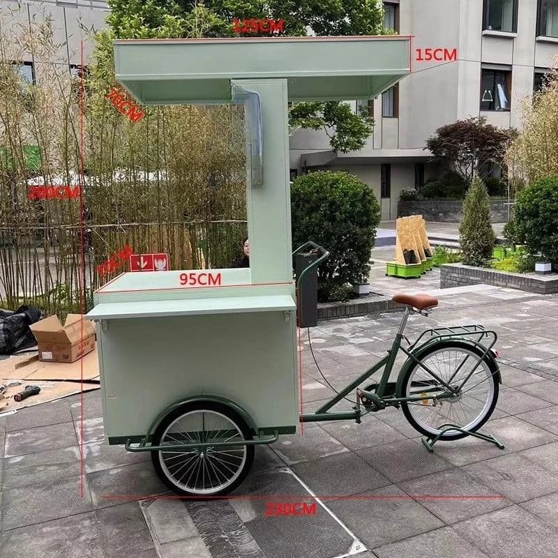 upside down donkey ice cream car decorative float mobile coffee milk tea car snack car stall night market tricycle