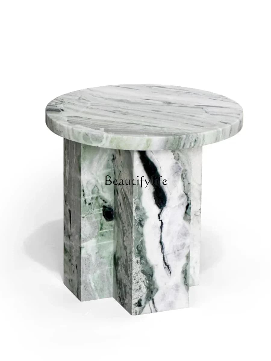 FG43-Nordic light luxury natural cave stone edge table bedside coffee table