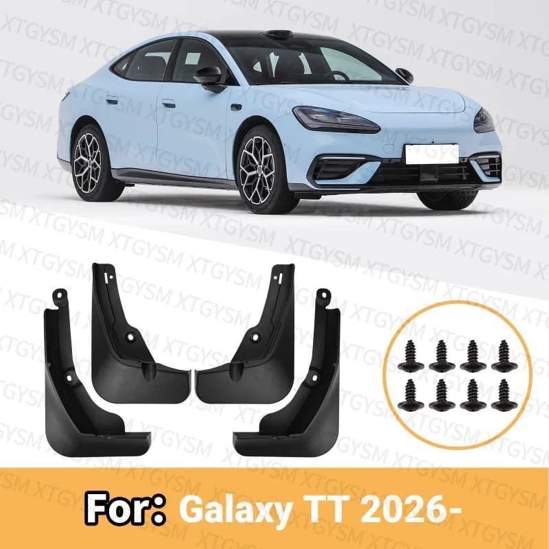 Mud Flaps For Geely Galaxy TT 2026 New Model Pure Electric Sedan Front Rear Splash Guards Mudguards Car Exterior Accessories