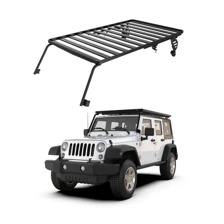Aluminum Roof Rack Mount Cargo Carrier Basket For Jeep Wrangler JK Roof Platform Body Kit SouthAfrican Frontrunner Luggage Frame
