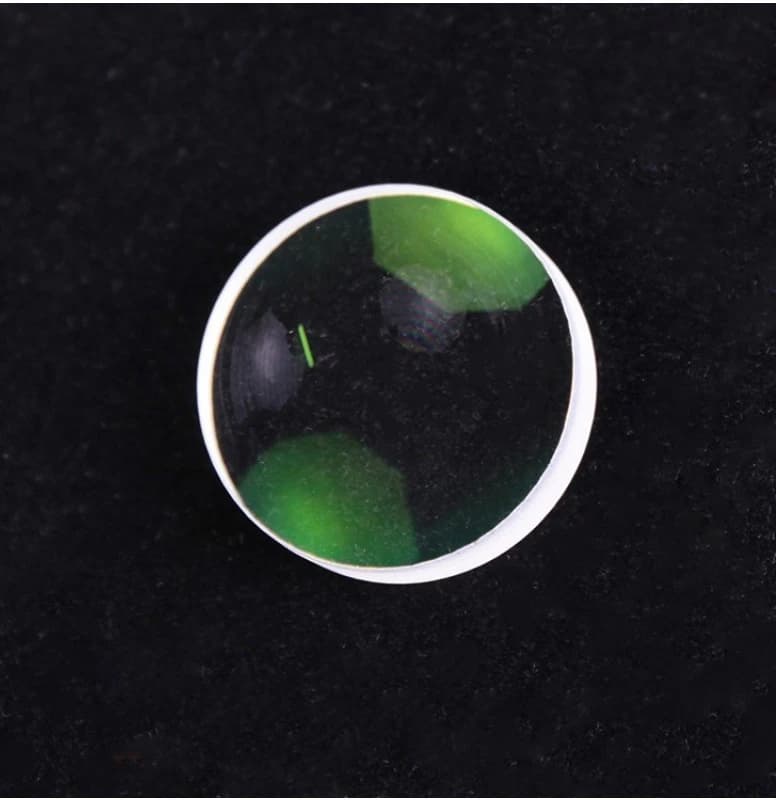 60mm Cemented Optical Glass Lenses Cemented Achromatic Focal Length 228–800 Lens with Green Coating Projector Camera