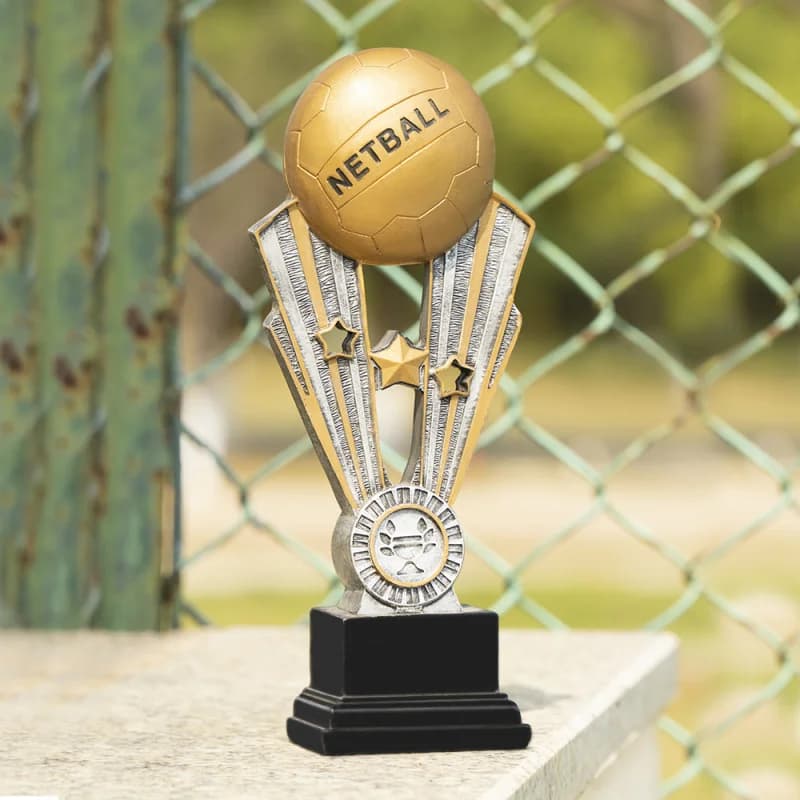Retro volleyball trophy - championship, runner-up and third-place medals for sports events commemorative items