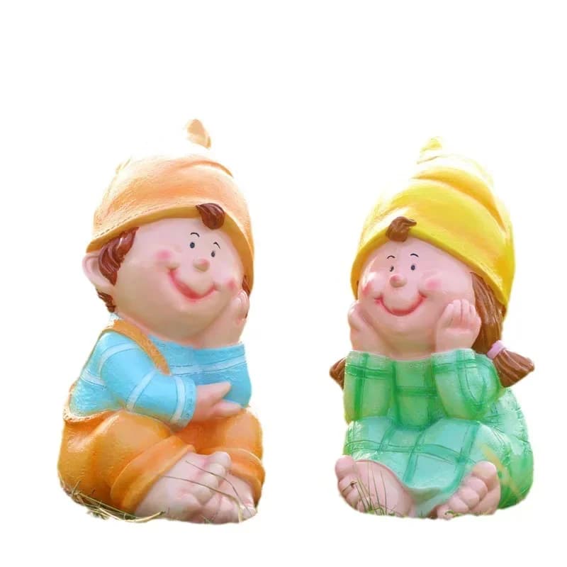 Outdoor large cartoon character elf fiberglass sculpture ornament garden landscape park kindergarten decoration
