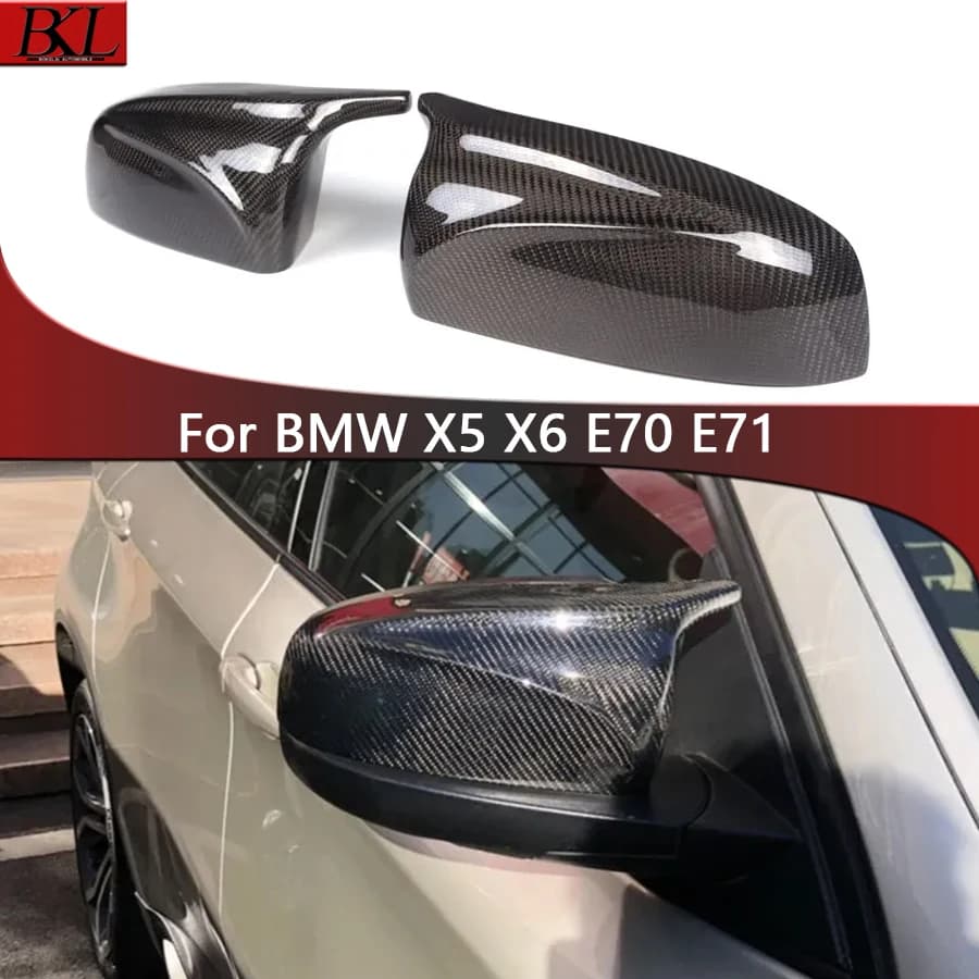 For BMW X5 X6 E70 E71 2007-2014 Shells Rearview Cap High Quality Real Carbon Fiber Rear View Mirror Case Cover Body Kit