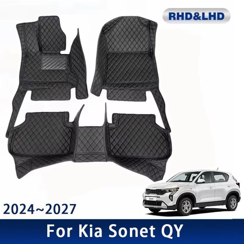 Car Floor Mats For Kia Sonet QY 2024 2025 2026 2027 5seat Anti-dirt Pads Para Auto Car Carpets Car Interior Accessories