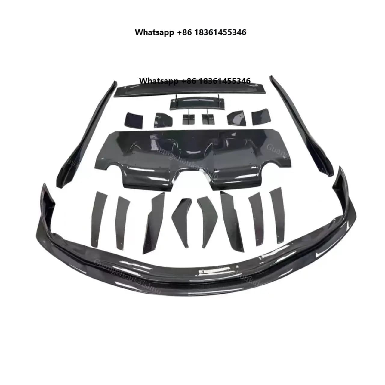 For  Supra A90 Carbon Fiber Body Kit Front Lip Rear Diffuser Side Skirt