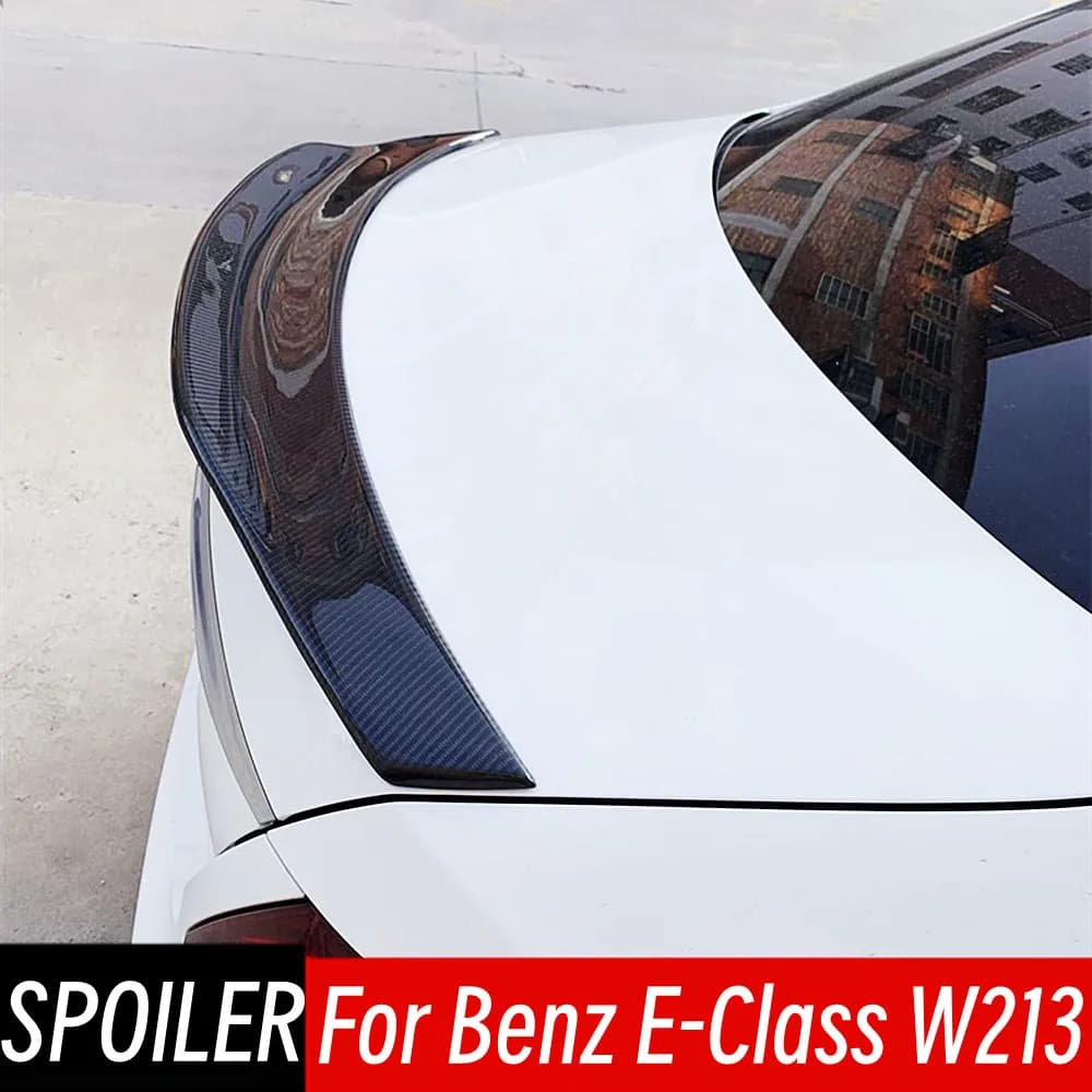 For Benz E-Class W213 E200 E250 E220 E300 E63 AMG 4 Door PSM Style Carbon Fibe Rear Trunk Lid Spoiler Wings Car Accessories Part