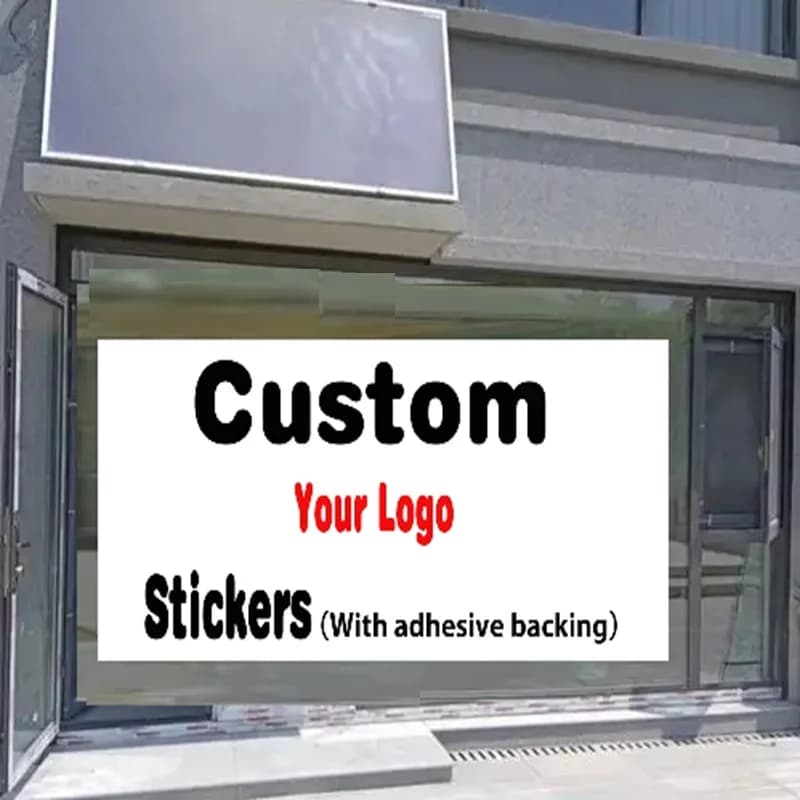 AIMOR Custom Logo Glass Film Stickers  Wholesale Various Materials for Advertising And DecorationMall store glass doors