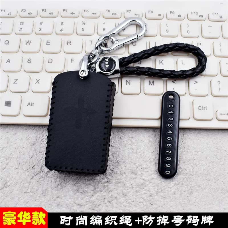 Leather Key Cover For Polestar 4 2024 Car Key Bag Case Wallet Holder