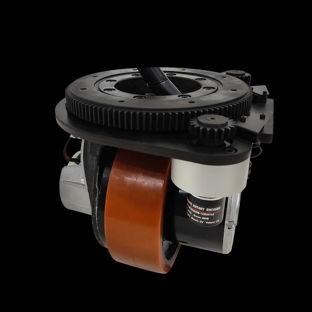 900W 48V  Traction Motor 800kg Bearing Capacity Wheel Assembly with Wear Resistance Polyurethane