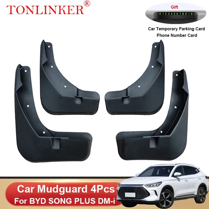 TONLINKER Car Mudguard For BYD SONG PLUS DM-i EV 2021 2022 2023- Front Rear Mudguards Splash Guards Fender Mudflaps Accessories