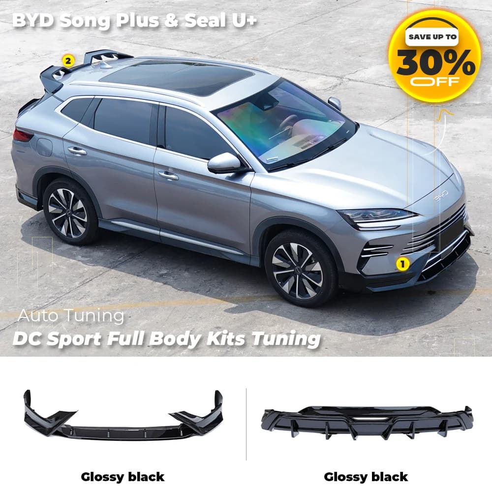 DC Full Body Kits For BYD Song Plus/ Seal U+/ Sealion 6 2023-2025 Front Bumper Lip Rear Diffuser Tailgate Spoiler Auto Body Kits