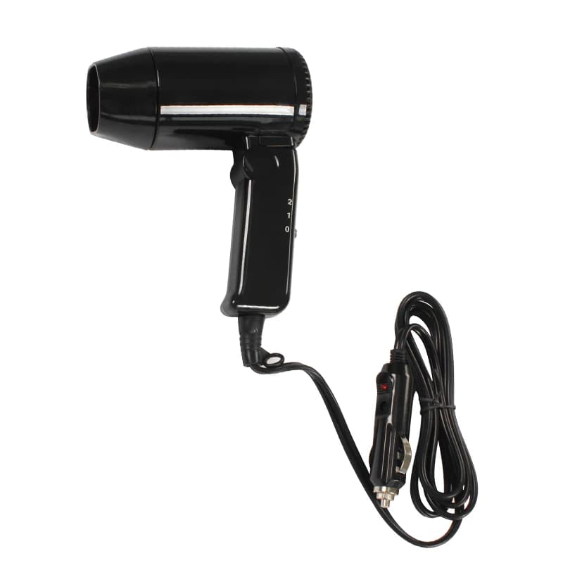 HEYRV DC12V 210W Vehicle Mini Hairdryer Folding Fan Hot and Cold air Switch Home Bathroom Caravan Car RV Hot air Blower
