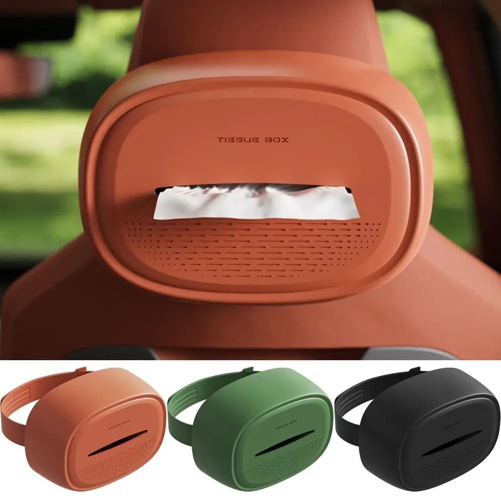 Suspension Car Tissue Holder Convenient Detachable Strap Portable Napkin Box Easy To Install Space Saving Hanging Tissue Case