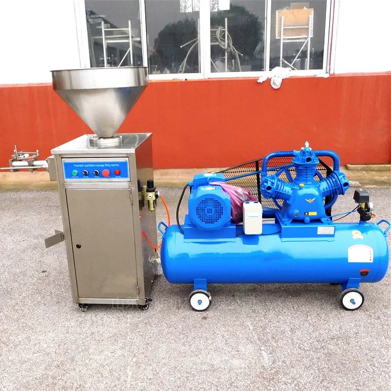 Hydraulic Pneumatic Sausage Enema Machine Sausage Maker Twister Making Machine Pork Chicken Vacuum Sausage Stuffer