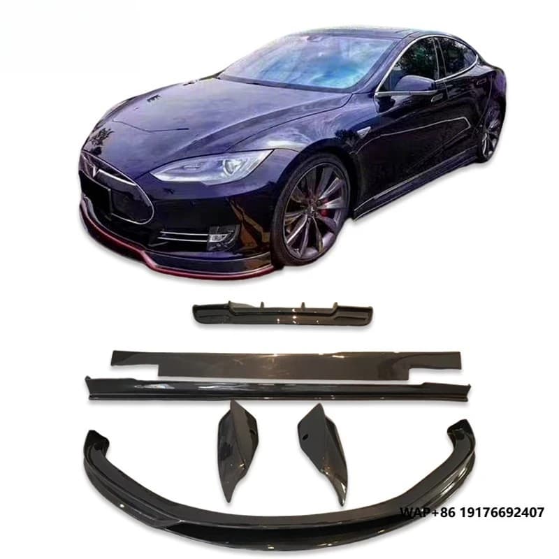 For ’Tesla S Type Carbon Fiber Body Kit Upgraded to RZ Style Front Lip Side Skirt Rear Diffuser High-quality Automotive Parts