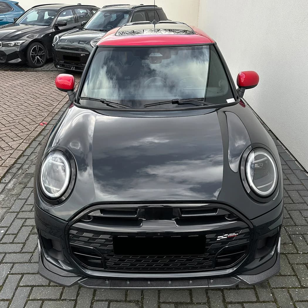 For Mini Cooper JCW F65 F66 F67 2024 2025 Automobile Front Bumper Spoiler Lip Lower Lip Protector Splitter Lip Body Decor Kit